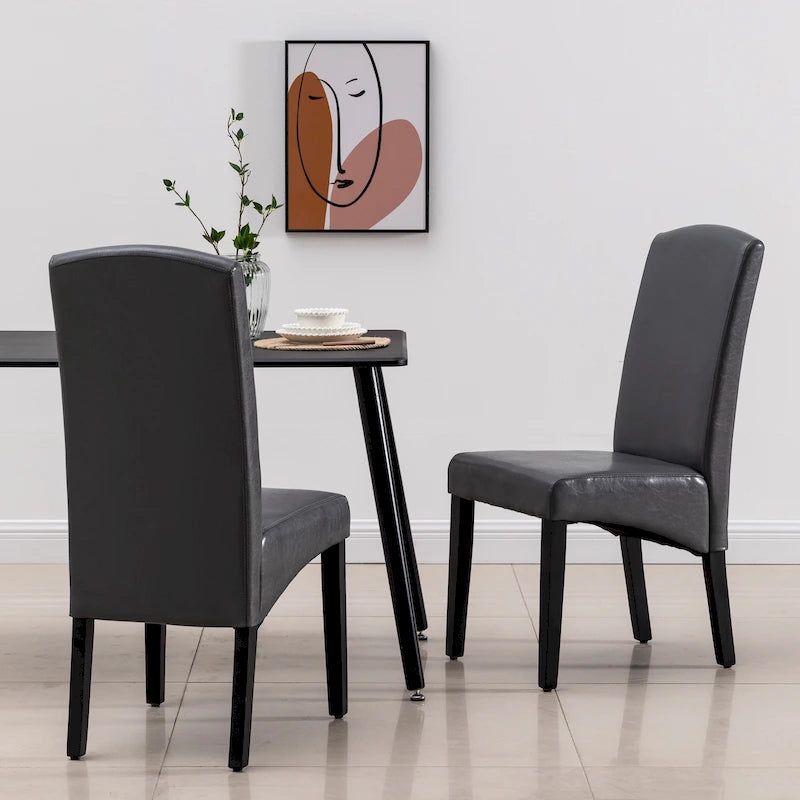 Set de 2 Sillas de Comedor Modernas de Polipiel – 4 Colores
