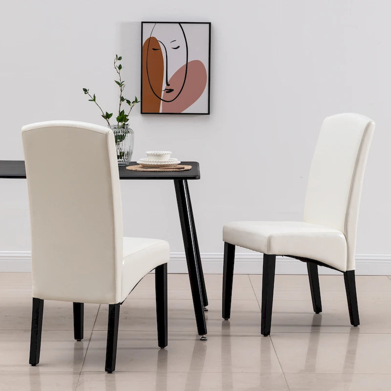 Set de 2 Sillas de Comedor Modernas de Polipiel – 4 Colores