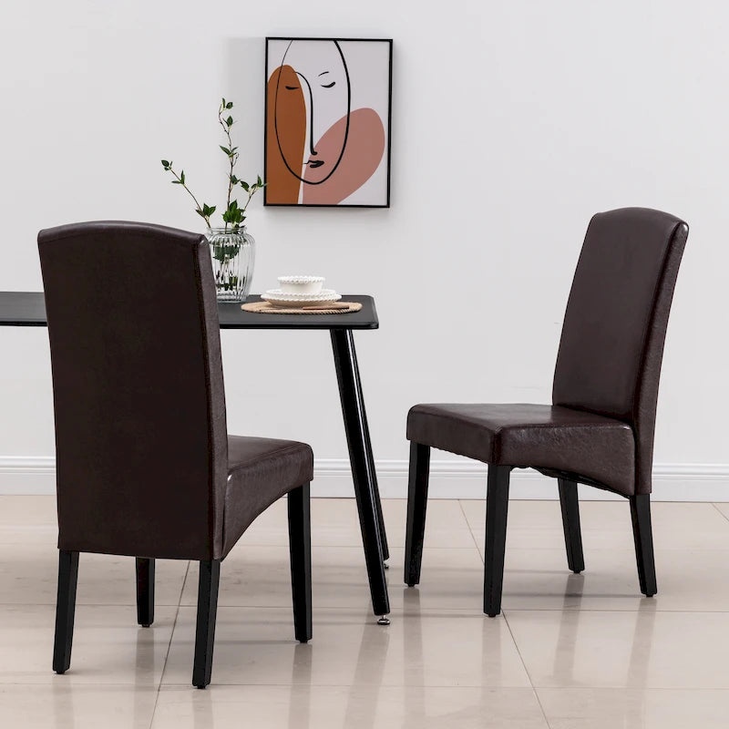 Set de 2 Sillas de Comedor Modernas de Polipiel – 4 Colores