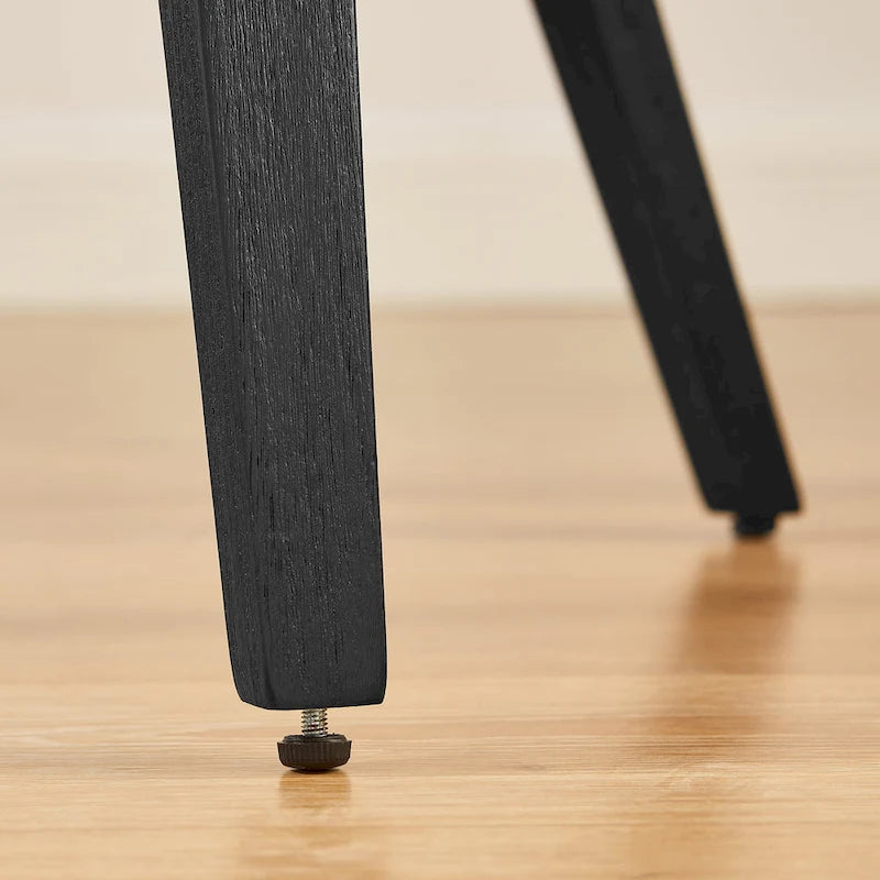 Silla de comedor de madera curvada con piel sintética estilo Mid-Century Modern