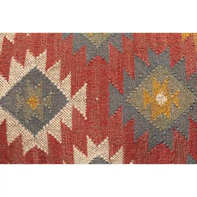 Banco decorativo Southwestern de yute tapizado