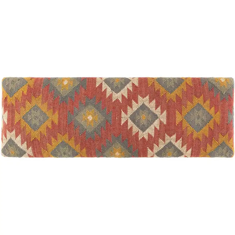 Banco decorativo Southwestern de yute tapizado