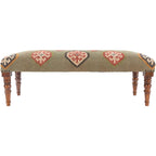 Banco decorativo Southwestern de yute tapizado