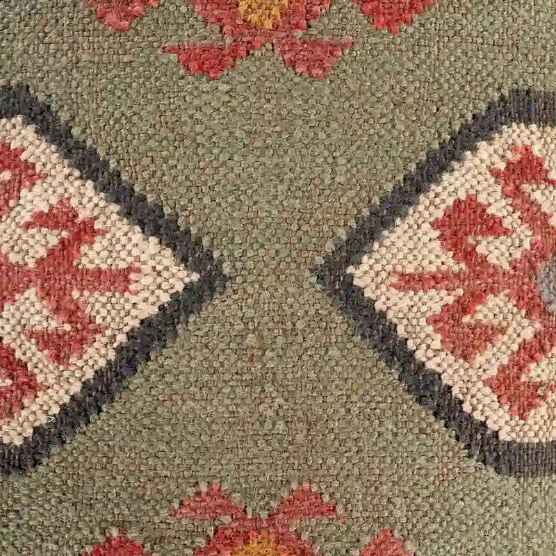 Banco decorativo Southwestern de yute tapizado