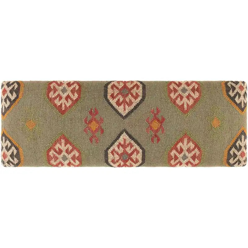 Banco decorativo Southwestern de yute tapizado