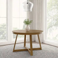 Mesa de comedor redonda de madera maciza clásica Plank and Beam - 47