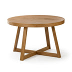 Mesa de comedor redonda de madera maciza clásica Plank and Beam - 47