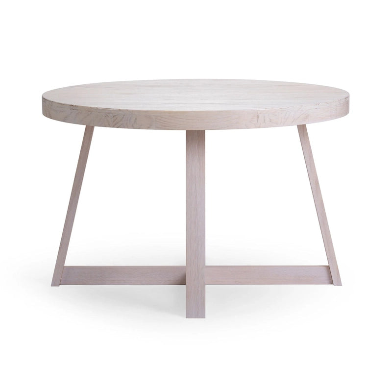Mesa de comedor redonda de madera maciza clásica Plank and Beam - 47