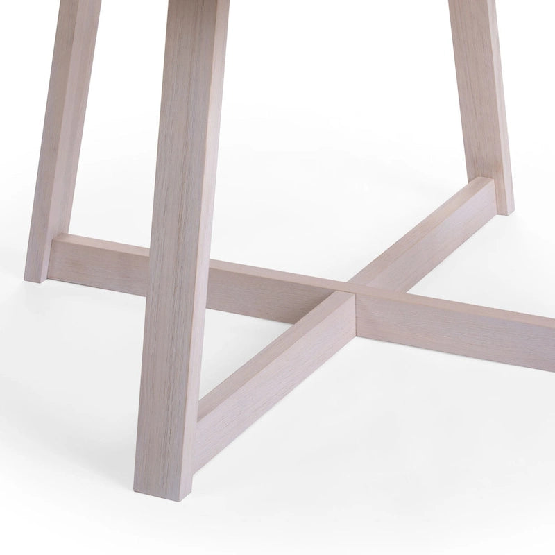 Mesa de comedor redonda de madera maciza clásica Plank and Beam - 47