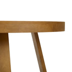 Mesa de comedor redonda de madera maciza clásica Plank and Beam - 47