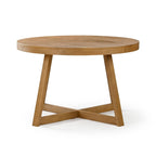 Mesa de comedor redonda de madera maciza clásica Plank and Beam - 47