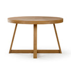Mesa de comedor redonda de madera maciza clásica Plank and Beam - 47