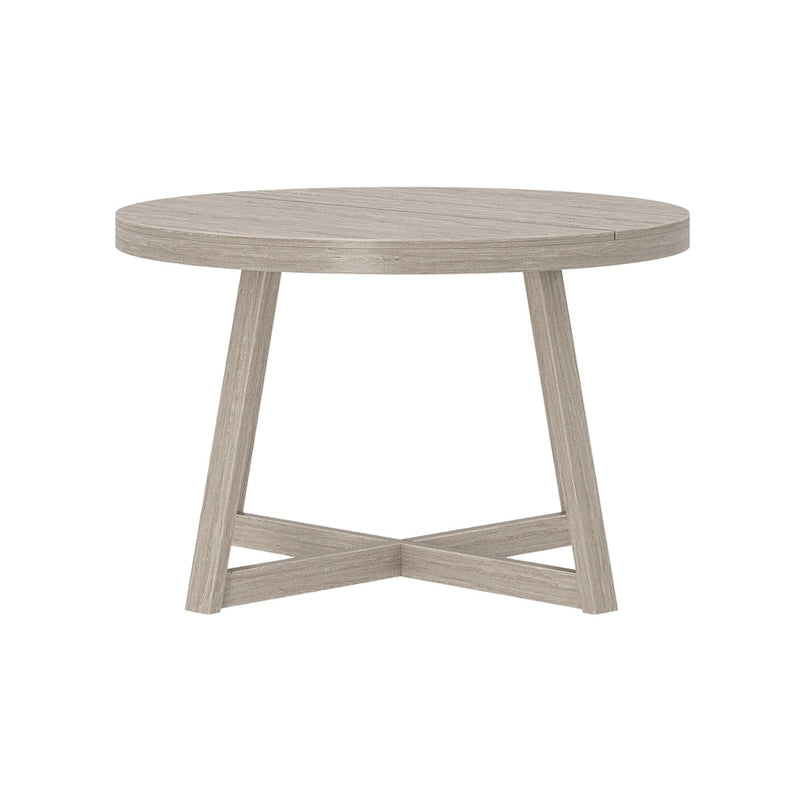 Mesa de comedor redonda de madera maciza clásica Plank and Beam - 47