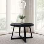 Mesa de comedor redonda de madera maciza clásica Plank and Beam - 47