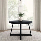 Mesa de comedor redonda de madera maciza clásica Plank and Beam - 47