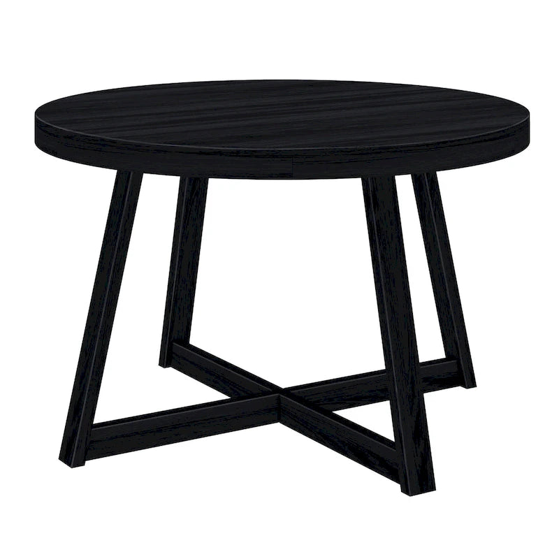 Mesa de comedor redonda de madera maciza clásica Plank and Beam - 47