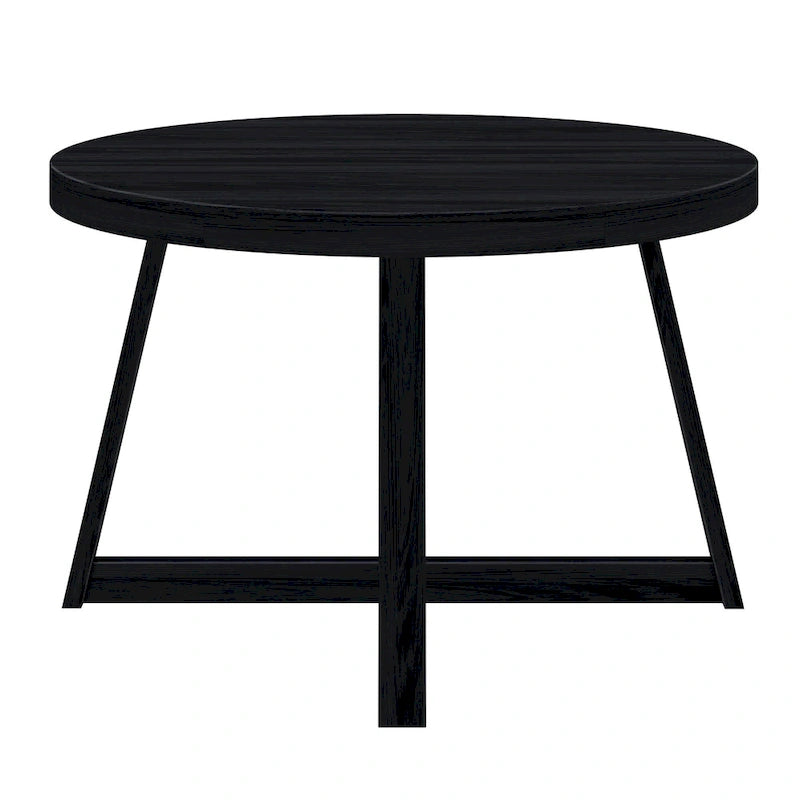 Mesa de comedor redonda de madera maciza clásica Plank and Beam - 47