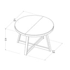 Mesa de comedor redonda de madera maciza clásica Plank and Beam - 47