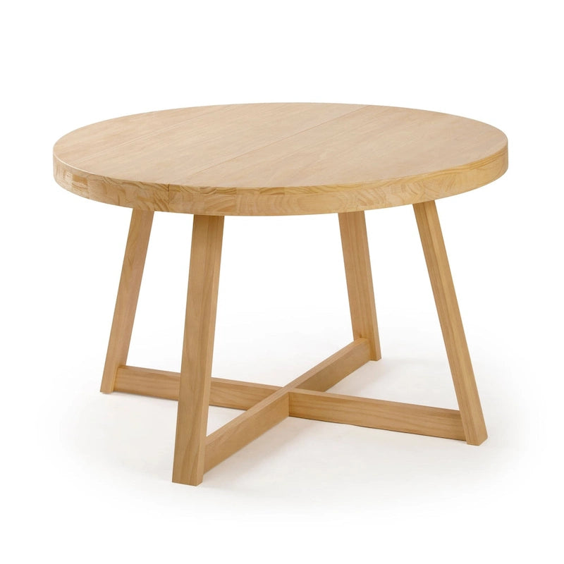 Mesa de comedor redonda de madera maciza clásica Plank and Beam - 47