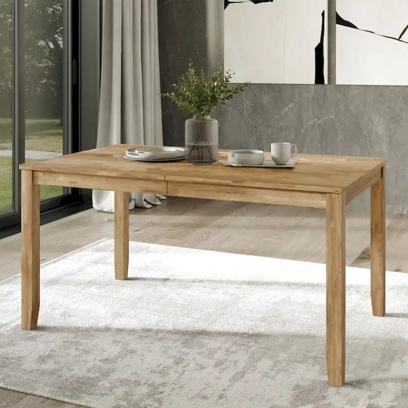 Mesa de comedor minimalista de chapa de madera | Para 6 personas | 5 opciones de color