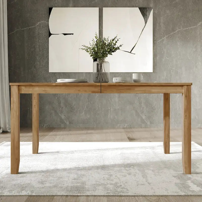 Mesa de comedor minimalista de chapa de madera | Para 6 personas | 5 opciones de color