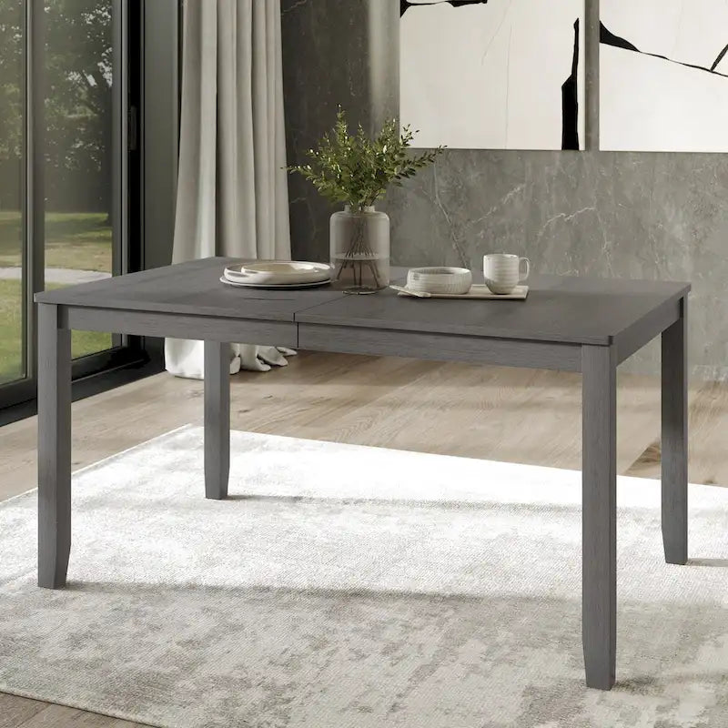 Mesa de comedor minimalista de chapa de madera | Para 6 personas | 5 opciones de color