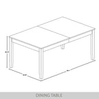 Mesa de comedor minimalista de chapa de madera | Para 6 personas | 5 opciones de color
