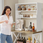Estante de cocina de 5 niveles con soporte para microondas y estantes de almacenamiento