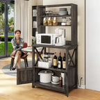 Estante de cocina de 5 niveles con soporte para microondas y estantes de almacenamiento