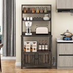 Estante de cocina de 5 niveles con soporte para microondas y estantes de almacenamiento