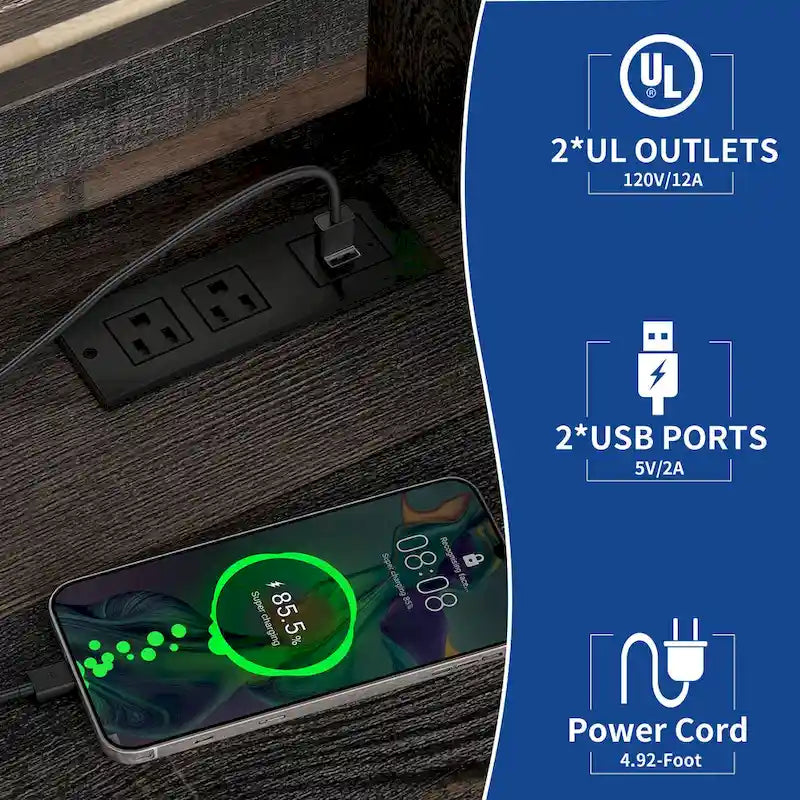 Estante de cocina de 5 niveles con soporte para microondas y estantes de almacenamiento