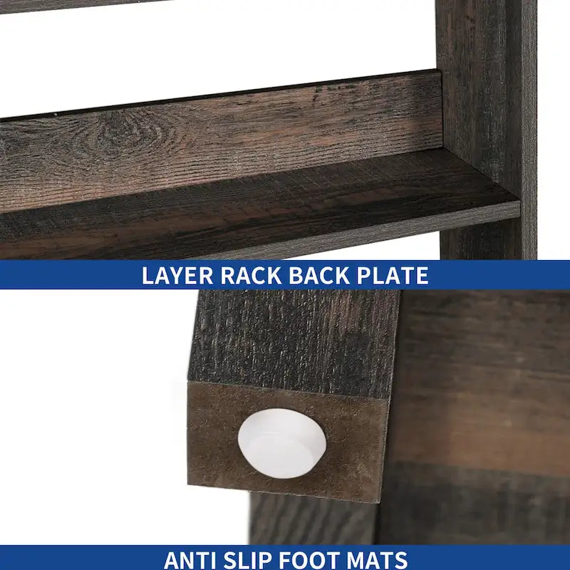 Estante de cocina de 5 niveles con soporte para microondas y estantes de almacenamiento