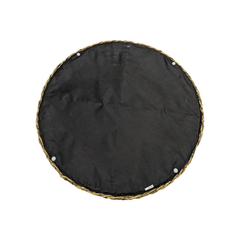Puf otomano de mesa de centro redondo de abacá natural tejido a mano
