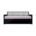 Sofá cama individual clásico de madera con nido – Estilo rústico