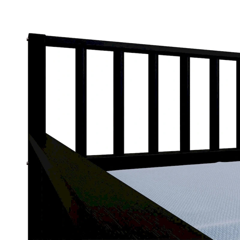 Sofá cama individual clásico de madera con nido – Estilo rústico