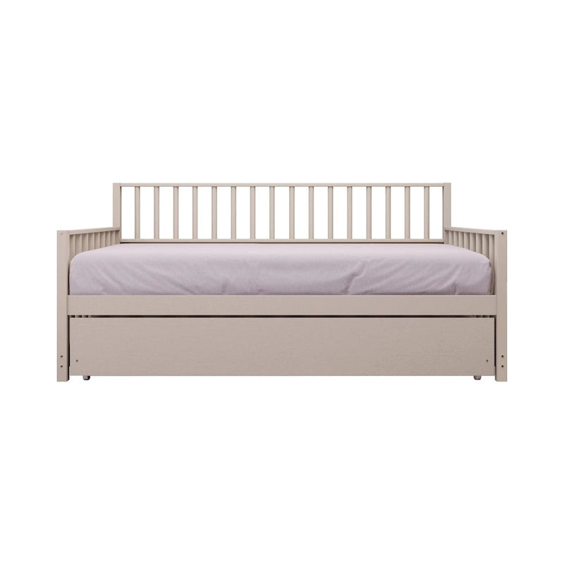 Sofá cama individual clásico de madera con nido – Estilo rústico
