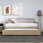 Sofá cama individual clásico de madera con nido – Estilo rústico