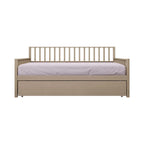 Sofá cama individual clásico de madera con nido – Estilo rústico