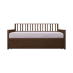 Sofá cama individual clásico de madera con nido – Estilo rústico
