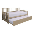 Sofá cama individual clásico de madera con nido – Estilo rústico