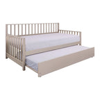 Sofá cama individual clásico de madera con nido – Estilo rústico