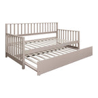 Sofá cama individual clásico de madera con nido – Estilo rústico