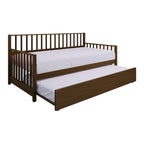 Sofá cama individual clásico de madera con nido – Estilo rústico