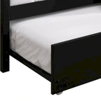 Sofá cama individual clásico de madera con nido – Estilo rústico