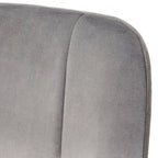 Juego de 2 sillas de comedor tapizadas en terciopelo – Gris oscuro o blanco