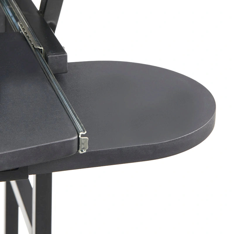 Mesa de escritorio rodante para ordenador con estantes de almacenamiento y ruedas