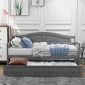 Sofá cama individual de madera con cama nido