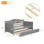 Sofá cama individual de madera con cama nido