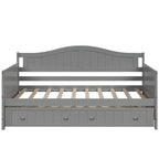 Sofá cama individual de madera con cama nido