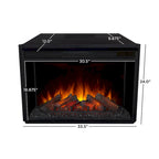 Mueble de TV grande de 81" con chimenea eléctrica en blanco